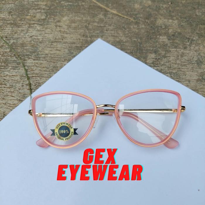 Frame Kacamata - Vani Cat Eye Lensa Photocromic | Bluecromic | Blueray Normal Minus Cyl 98525