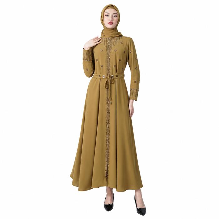 Hikmat Abaya - A3099 Olive | Abaya Hikmat | Hikmat Collection | Abaya Terbaru | Abaya Elegan | Abaya