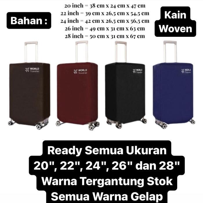 Sarung Koper Warna Pelindung Cover 20Inch 22Inch 24Inch 26Inch 28Inch