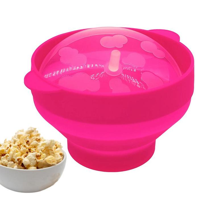Silicone Microwave Popcorn Bowl Foldable Popcorn Maker Bucket Bowl