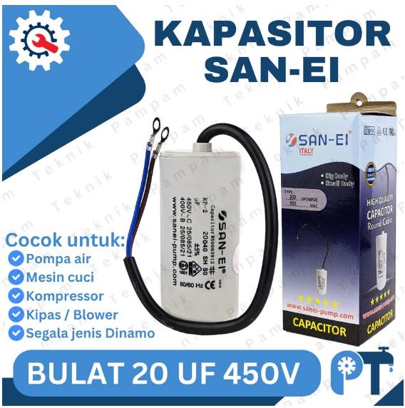 Murah KAPASITOR 20UF 450V SANEI BULAT CAPACITOR SAN-EI 20 UF MIKRO 450 VOLT