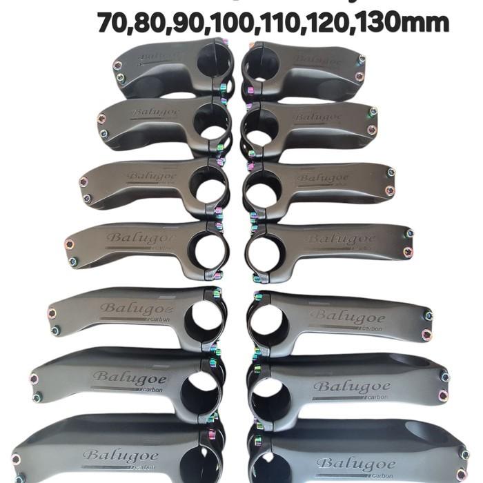 Balugoe Stem Karbon Sepeda Ukuran 31.8 mm Setang Stem Handlebar Dropbar Sepeda Roadbike MTB