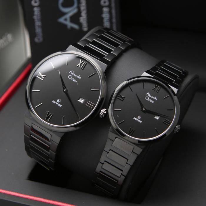 Alexandre Christie Ac8564 Ac 8564 Sapphire Glass Jam Wanita