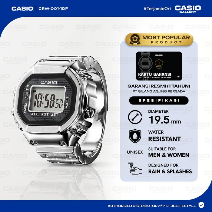 Jam Tangan Unisex Casio 50TH ANNIVERSARY CASIO RING WATCH CRW-001-1DR Digital