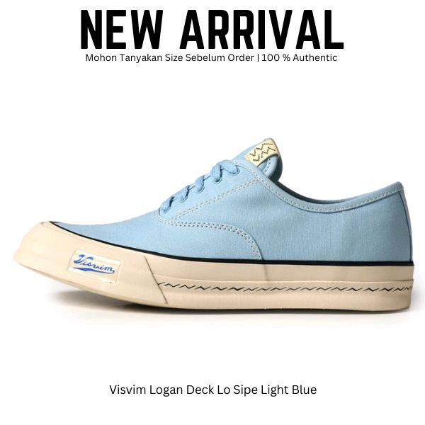 Visvim Logan Deck Lo Sipe Light Blue Sepatu Sneakers Pria Original 100%