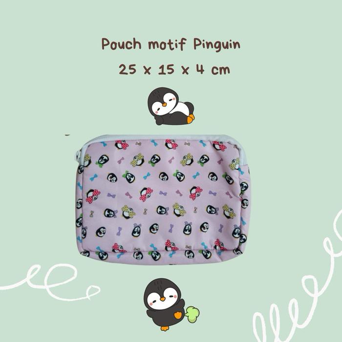 Lylia Doodwear Pouch Clutch Dompet Tas Make Up Wanita Bahan Taslan Premium Penutup Resleting YKK2 Se