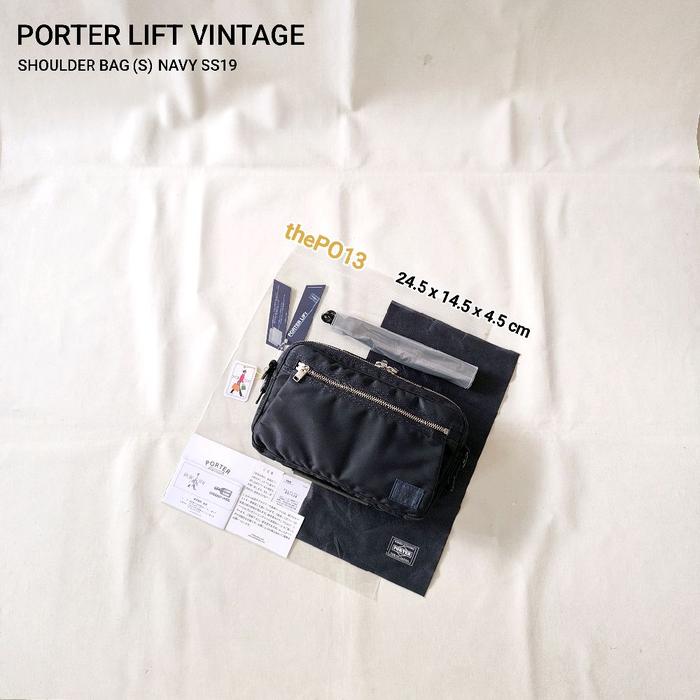 PORTER YOSHIDA LIFT SHOULDER BAG (S) NAVY BLUE SS19 AUTHENTIC 100% BNWT W/ DEFECT