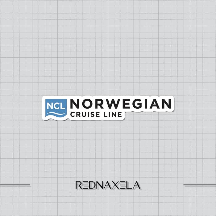Stiker Vinyl Norwegian Cruise Line Logo #2 Stiker Koper Outdoor Travel Sticker