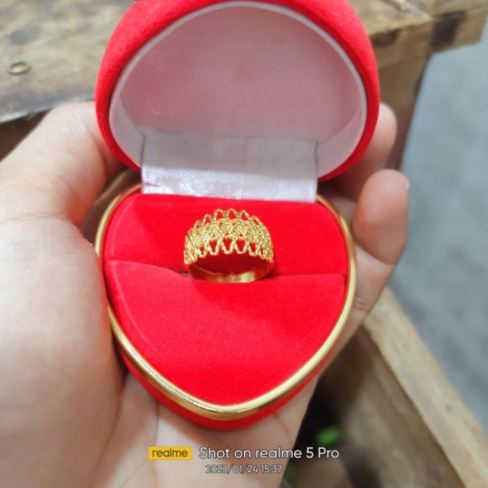 Cincin Koin91 Elegan Etnik Emas 999.9