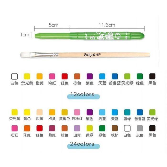 24/48 Warna Crayon Washable Non Toxic Crayon Premium Crayon Krayon Lembut Crayon Graps 24 Warna Kray