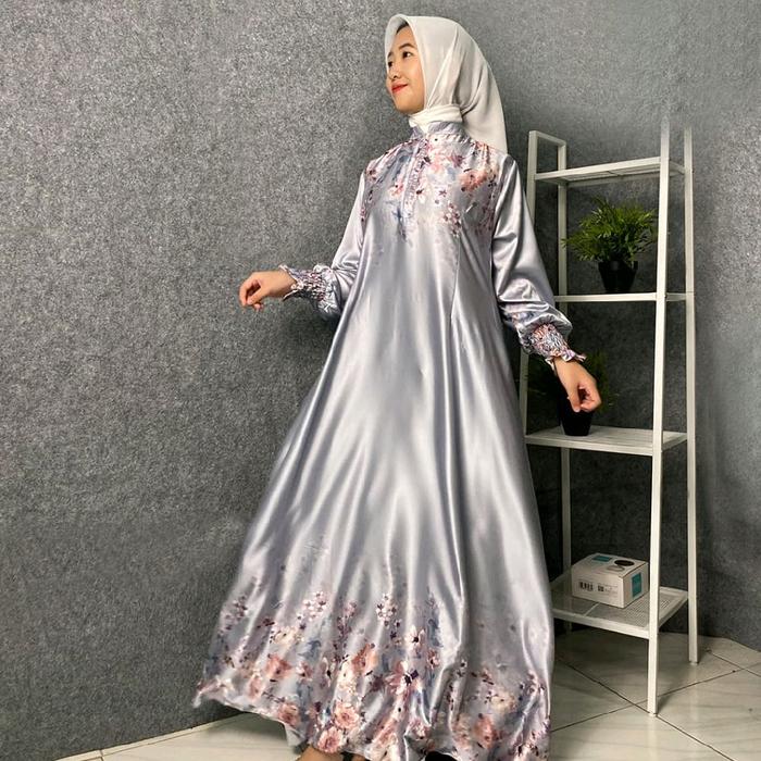 GAMIS SILK SANGHAI TANGAN KARET KERUT REMAJA/DEWASA