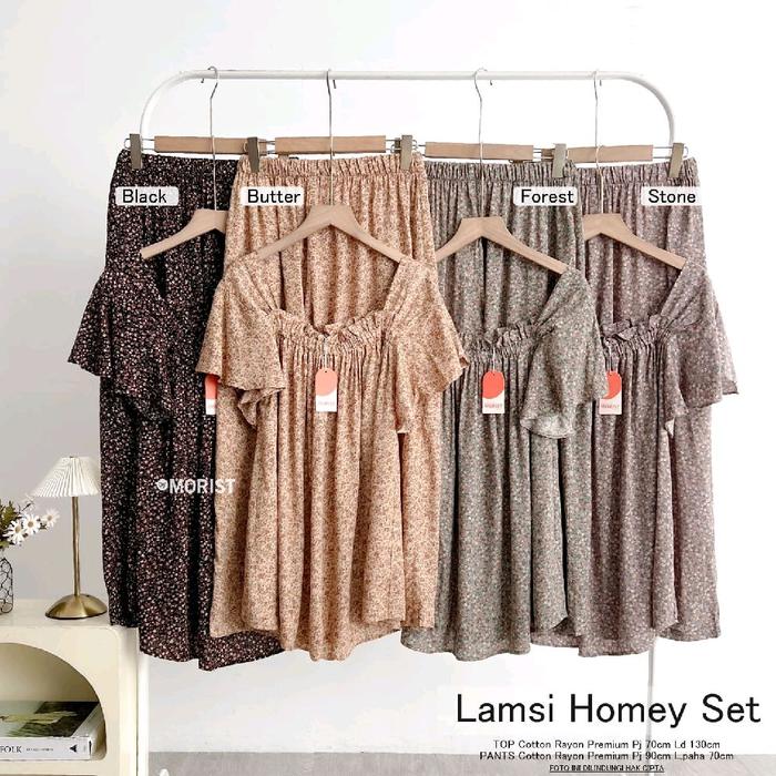 YASLI / LAMSI Homey Set Piyama Rayon Premium Ori by MORIST -