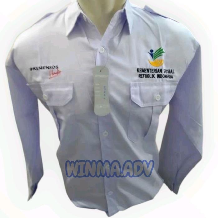 KEMEJA PUTIH KEMENSOS RI | Baju Kerja Kementr1an Sosial RI