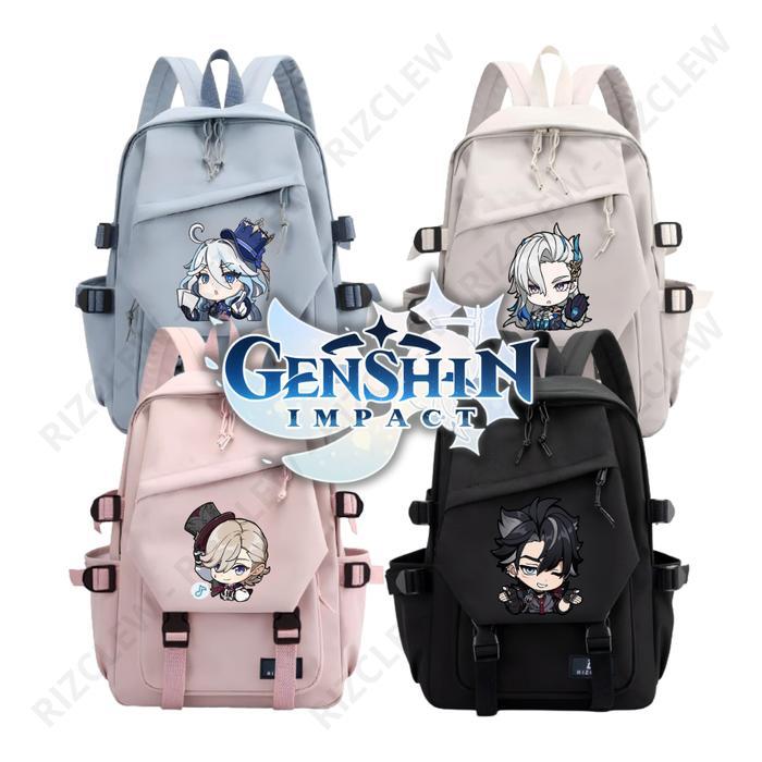 PROMO SPECIAL Tas Ransel Anak Sekolah 01 Karakter Genshin Impact Edisi Fontaine Furina Focalor Neuvi