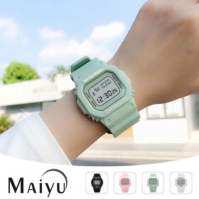 Jam Tangan Wanita A0022 Jam Tangan Led Elektronik Kotak Kecil
