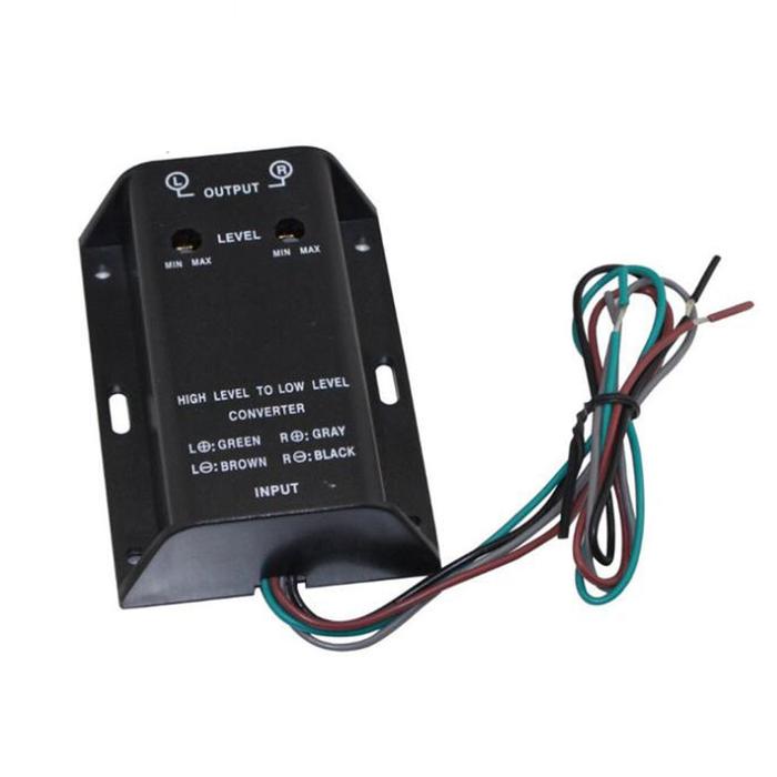 Car Audio RCA Speaker Converter Adapter High To Low Level Output Bass