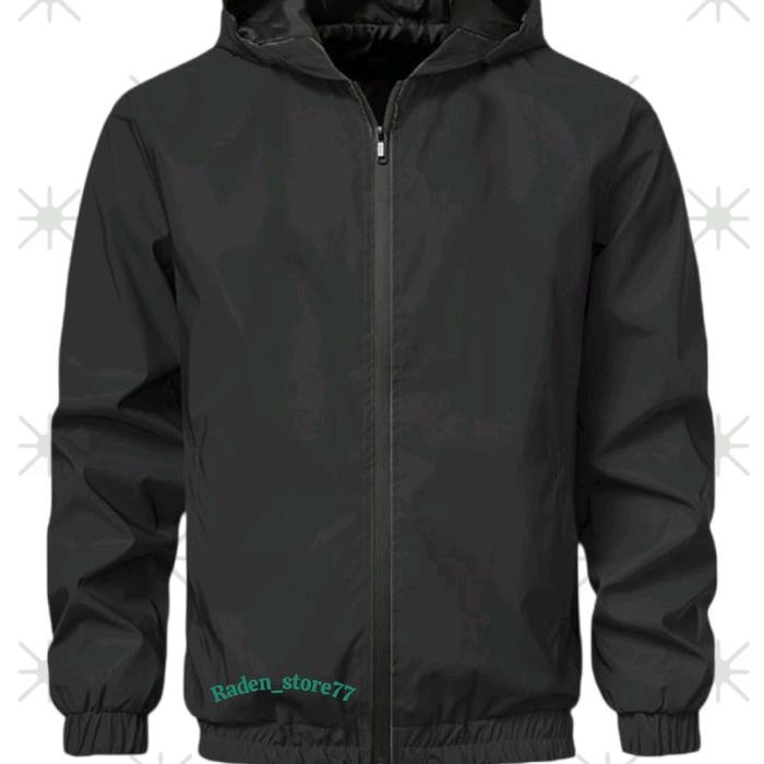 Raden_Store77 Jaket Jacket Jeket Pria Wanita Parasut Polyester Outdoor Keren Terbaru Polos Koreaan F