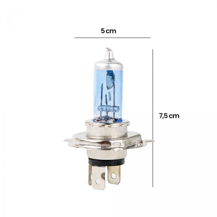 Lampu Mobil Headlight Halogen Xenon H4 4000K 100/90W 1 PCS P43T