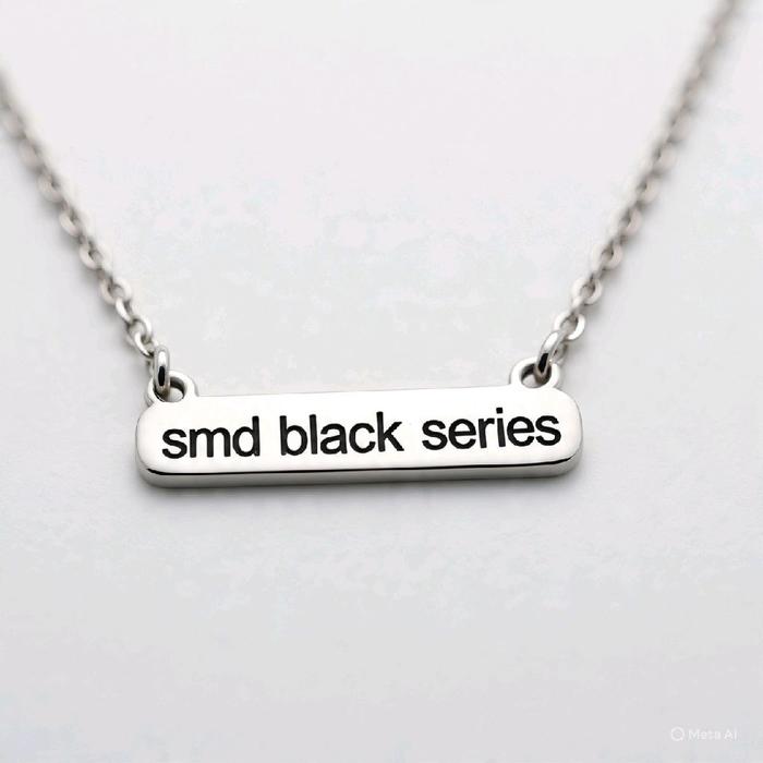 SMD Black Series Kalung Perhiasan Elegan dengan Desain Minimalis dan Tampilan Modern