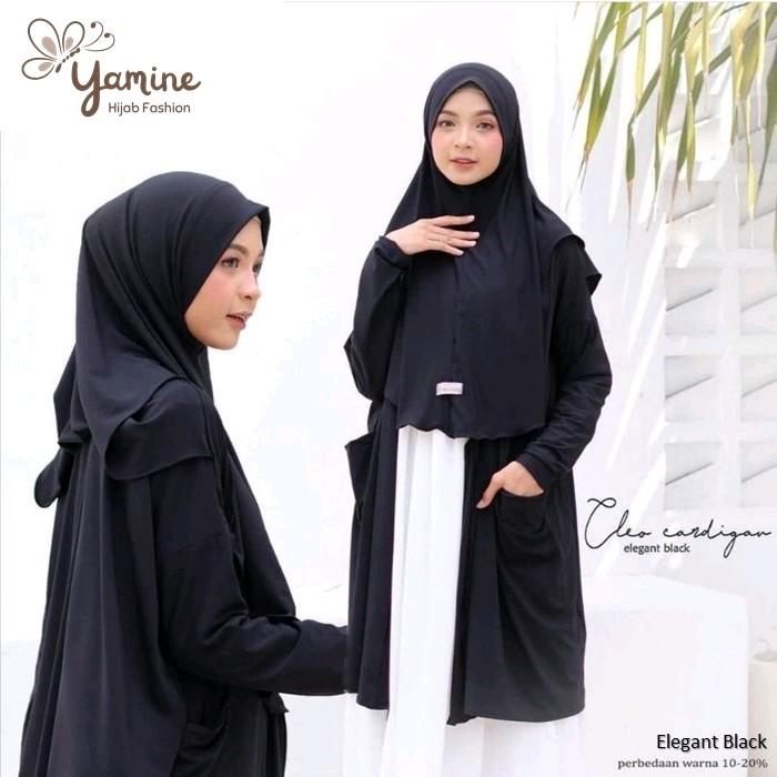 Hijab Jilbab KHIMAR CLEO CARDIGAN 3 In 1 Lengan Panjang Jilbab Jibab Jilbap Hijap Kerudung Krudung P