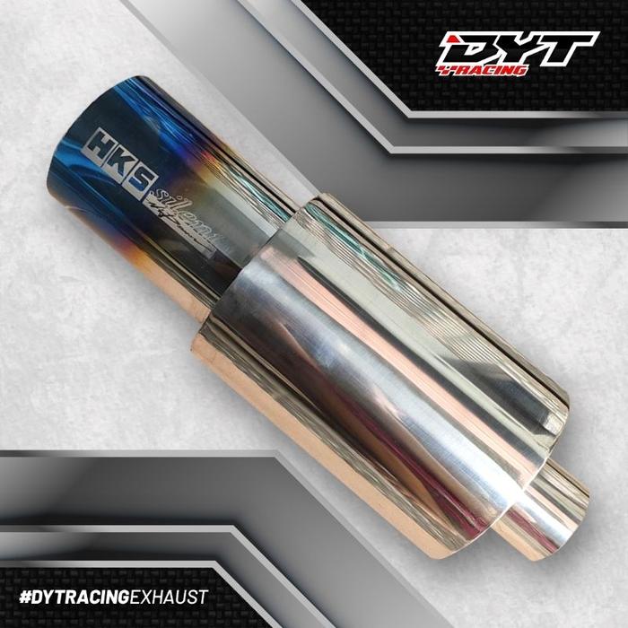 TERBARU!!! Knalpot Mobil Racing HKS Silent Spek Suara Bass Bulat Empuk