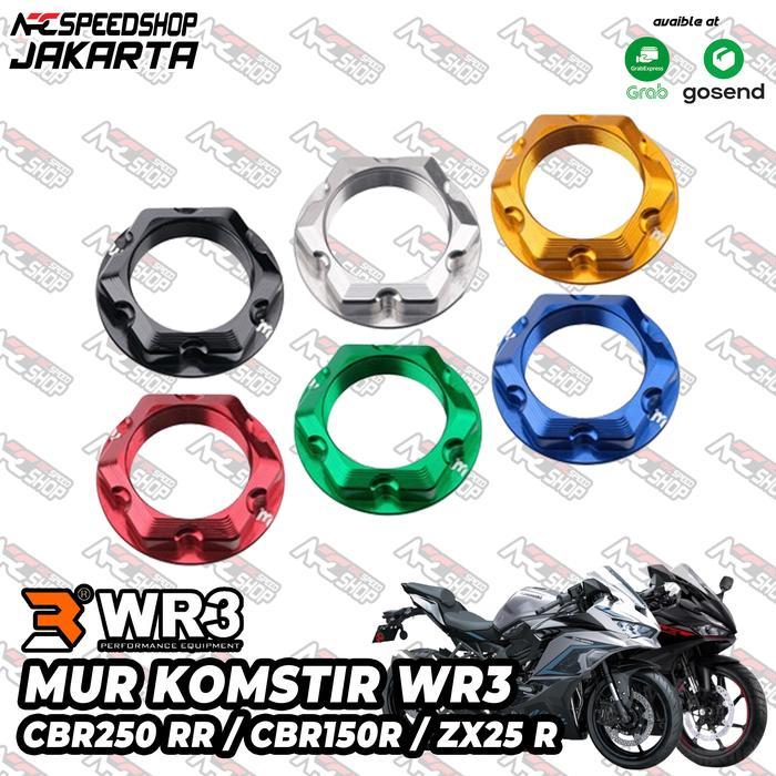 Mur Komstir Threeclamp Three Clamp Triple Clamp Mur Segitiga Stang Atas Tengah Steering Nut WR3 Kawa
