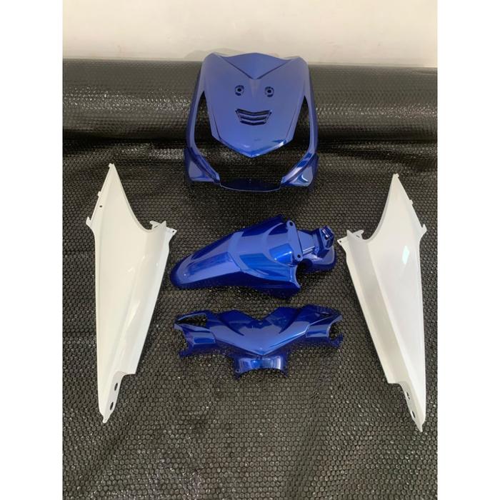Fullset cover body halus beat karbu biru putih