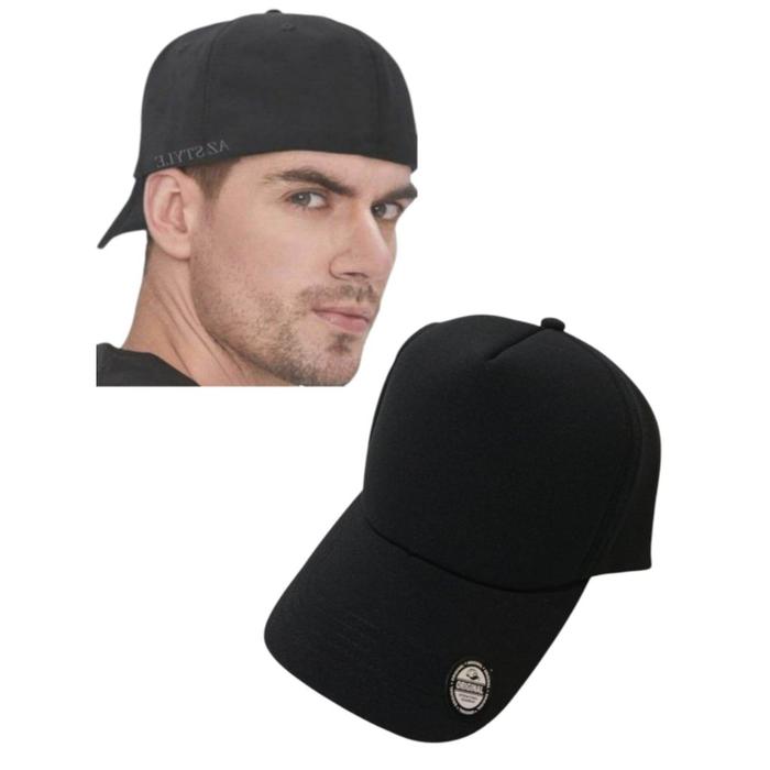 Topi Polos Built Up topi built up Original  Hitam Pria dan Wanita topi Baseball topi polos topi buil