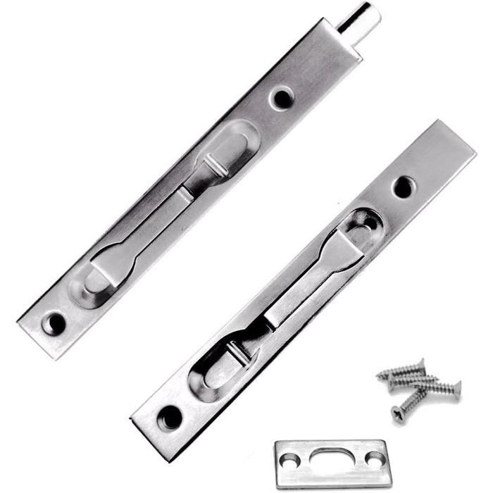 Grendel Pintu Tanam 8/ Inch Flush Bolt Slot Pintu/Flush Bolt Dekkson/Recessed/Stainless/Theft Hidden