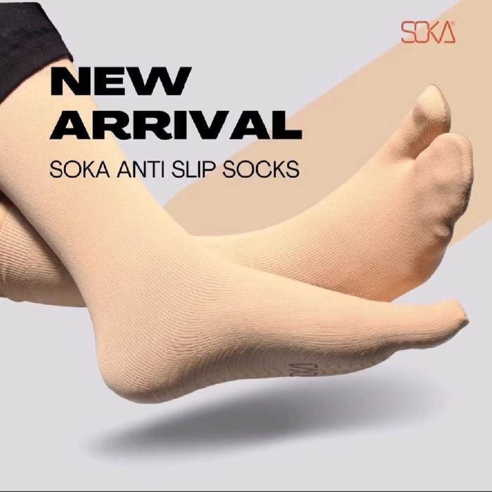 SOKA Kaos Kaki Wanita Muslimah Jempol Anti Licin M - New Arrival Anti Slip Socks untuk Keseharian