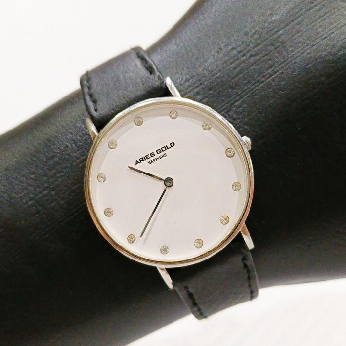 Jam Tangan Aries Gold Urban Sapphire Ultra Slim Quartz Watch Tipis Elegan Mewah Luxury Original Asli