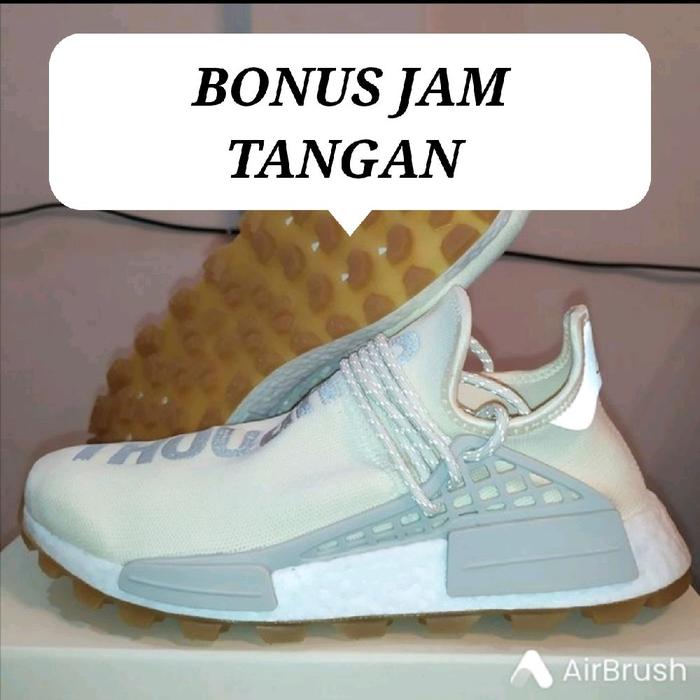 Sepatu Adidas Nmd Hu Pharrell Nerd Chalk White