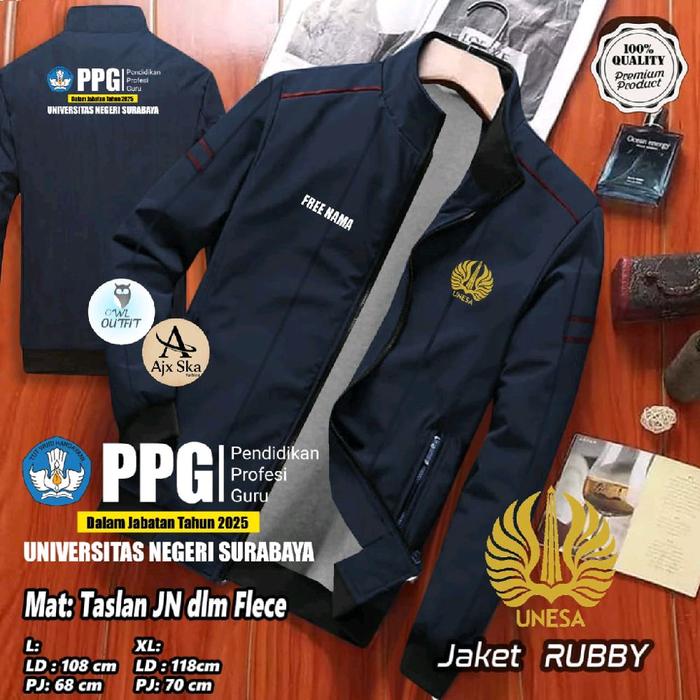 JAKET PPG UNIVERSITAS UNESA UNIVERSITAS NEGERI SURABAYA DALJAB TAHUN 2025 2026 PRIA WANITA KEREN TER