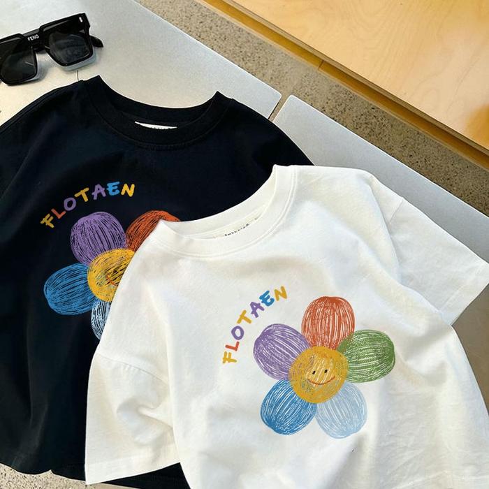 26.3.24 LANTANA Anak Perempuan T-shirt Terbaru Import 2-12 Tahun/Baju Kaos Anak Cetakan Bunga Kecil