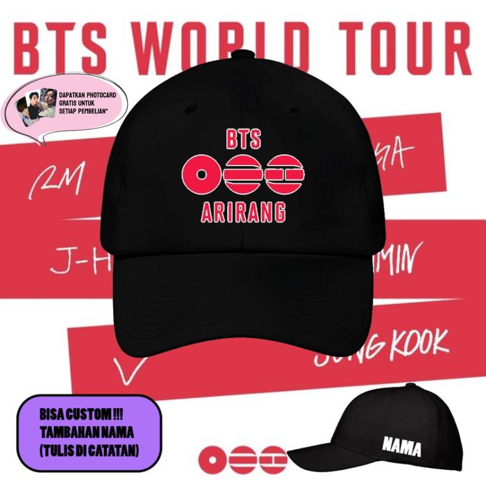 (GRATIS PHOTOCARD) TOPI BASEBALL KOREA KPOP BOYBAND BTS ARIRANG COMEBACK WORLD TOUR MEMBER V RM SUGA