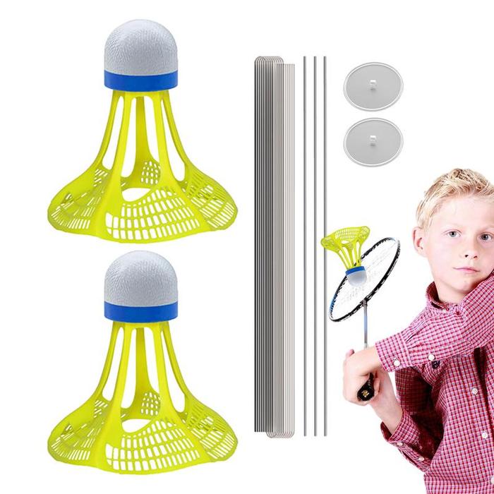 Badminton Rebound Trainer Glowing Balls Fun Badminton Self Practice