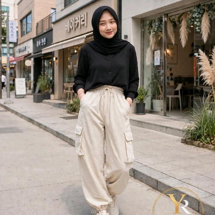 YUSER -Celana Cargo despo parasut  jogger jumbo -Cargo korean