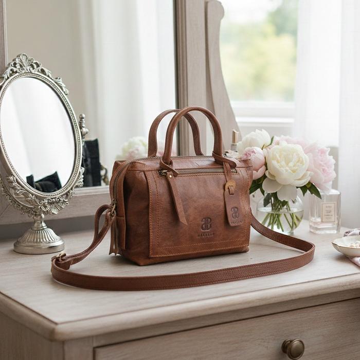 ABEKANI LEATHER BELLANADE Hand Bag Perempuan Kulit Sapi Asli Tas Wanita Serbaguna dengan Tali Panjan