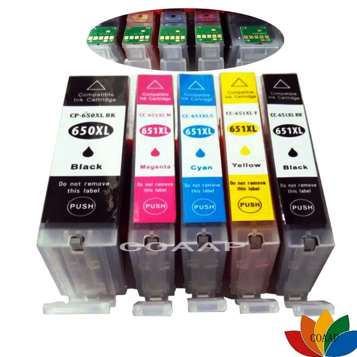 5x Compatible PGI 650 CLI-651 for Canon Pixma IP7260 MG5460 MG5560