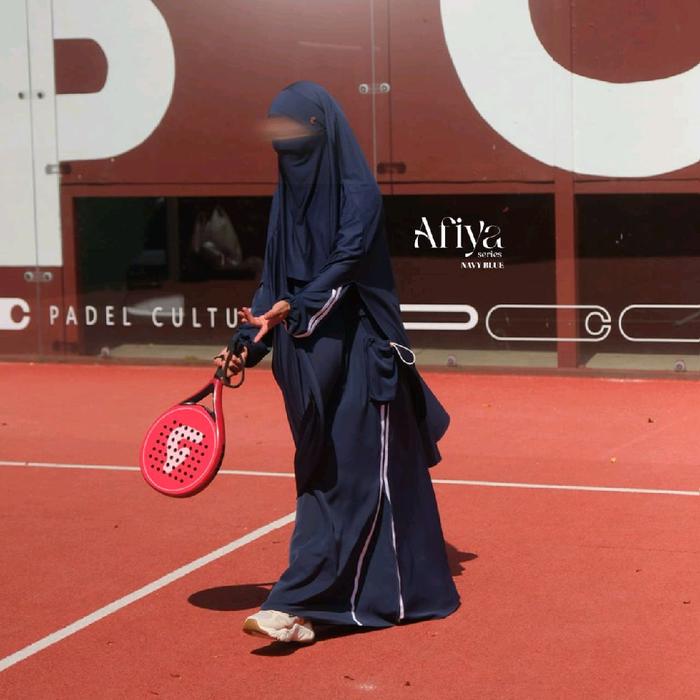 Gamis Afiya Sport (Navy Blue) by Alfi Huraiyah