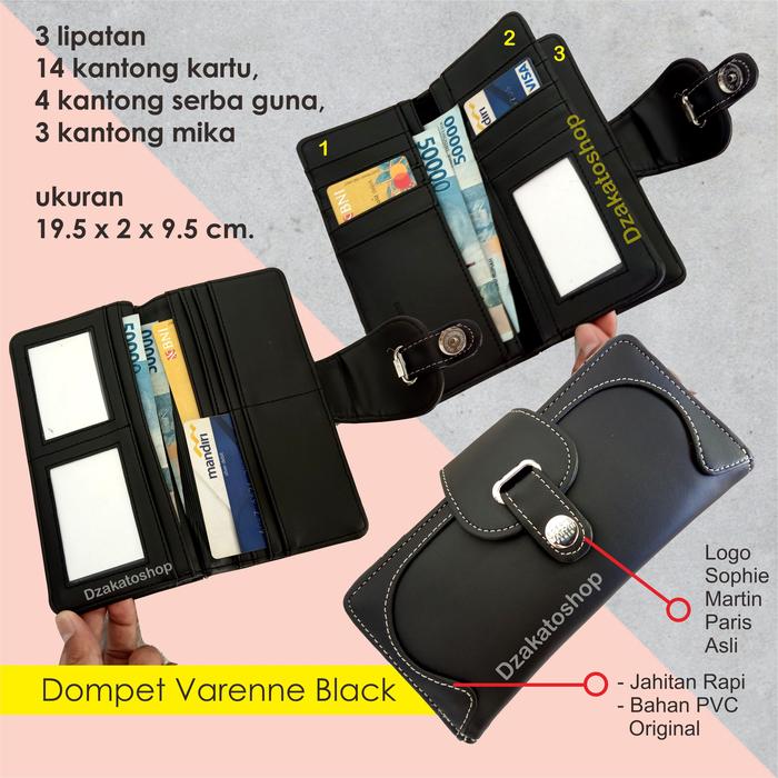 Sophie Martin Dompet Varenne Hitam Wanita Murah Kekinian Paris Promo Import Terbaru Kekinian 2021 Ua