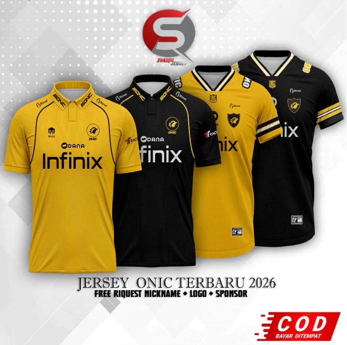 Jersey Kaos Baju ONIC FNATIC ONIC terbaru MPL S15 2025 - 2026  terbaru geratis riquest nama