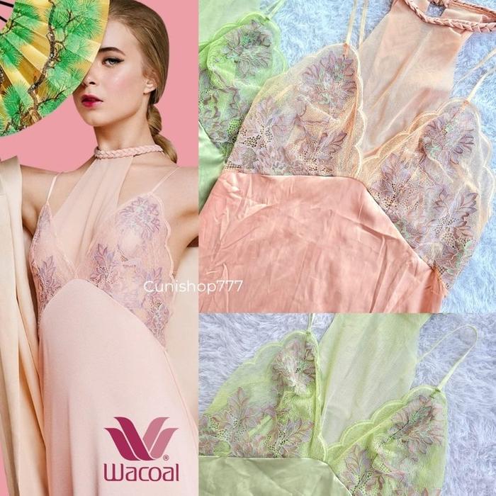 LINGERIE WACOAL LONG ELEGANT PREMIUM IN 4480 BAJU TIDUR WANITA DRESS SLEEPWEAR PANJANG MAXI IN4480 K