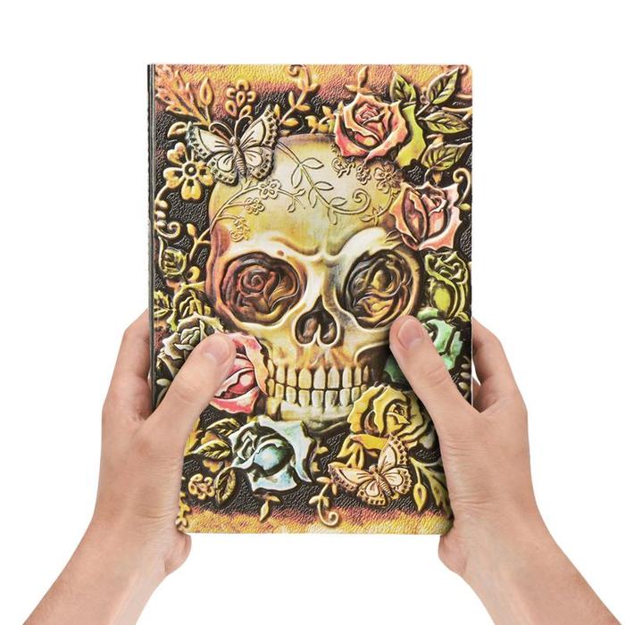 Skull Pu Leather Journal Embossed Leather Journal Writing Notebook