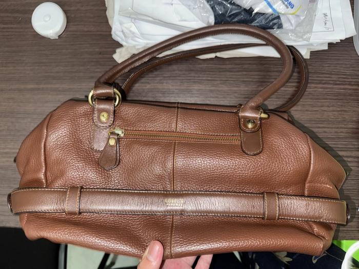 Tas Gobelini Coklat Bowling Bag Gobelini Brown Bowling Bag