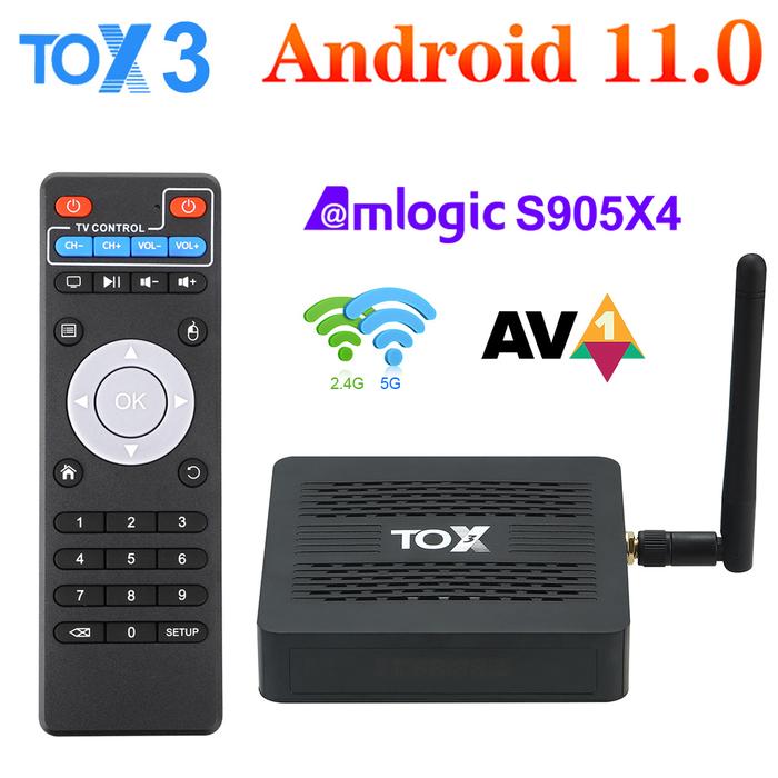 2023 T0X3 Amlogic S905X4 Android 11 Smart TV Box Support Dual Wifi