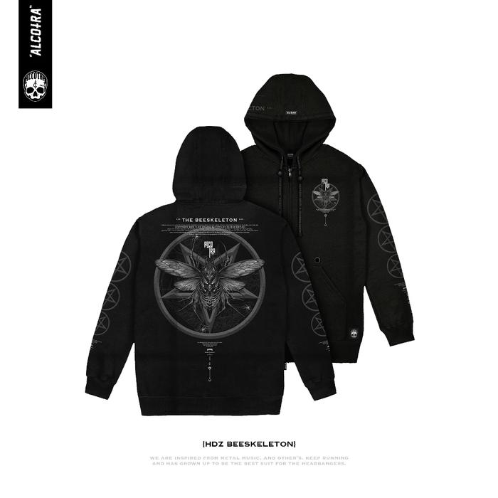 HDZ BEESKELETON || HOODIE ZIPPER BEESKELETON || HOODIE ZIPPER ALCOTRA