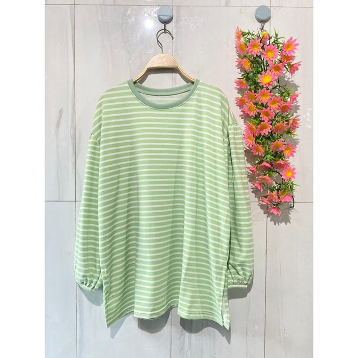 kaos wanita salur atasan wanita salur atasan wanita oversize