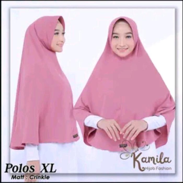 hijab kerudung Khimar bergo Hamidah Jersey airflow pad antem lansung instan simpel sise XL  adem lem