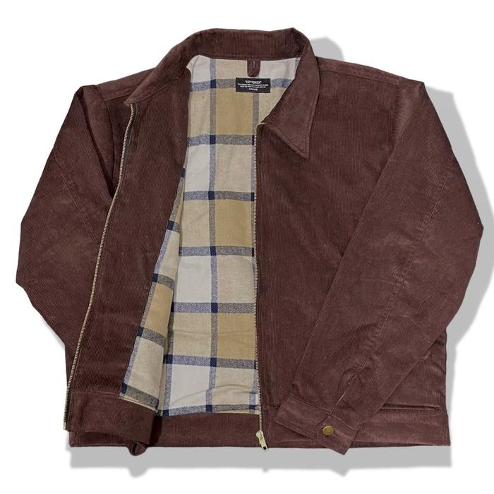 WORK JACKET CORDUROY COKLAT VINTAGE | COTTON.EX | TWO LAYER FLANEL